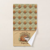 Pumpkin Gewürz ist schön mit Autumn Leaves Muster Badhandtuch Set (Handtuch)