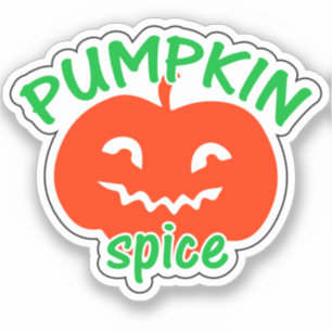 Pumpkin Gewürz-Jack-O’-Lantern - Einfaches Fallen Aufkleber