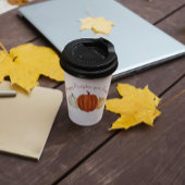 Pumpkin Gewürz Jahreszeit niedlicher Kürbis für He Pappbecher