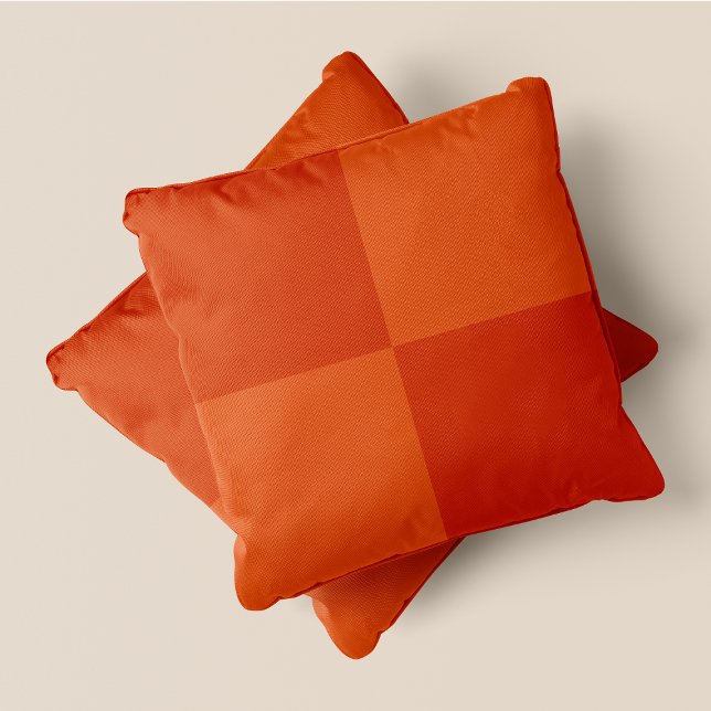 Pumpkin Gewürz-Jährige Orange- und Orangefarbene g Kissen (Pumpkin Spice-yyyy Orange & Orange Large Squares Throw Pillow)