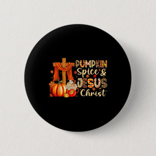 Pumpkin Gewürz Jesus Christus Erntedank Herbstfall Button