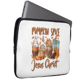 Pumpkin Gewürz Jesus Christus Laptopschutzhülle (Vorne Rechts)