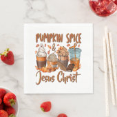 Pumpkin Gewürz Jesus Christus Serviette (Beispiel)