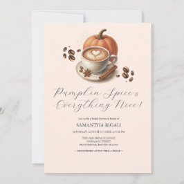 Pumpkin Gewürz Kaffee Bridal Dusche Einladungen