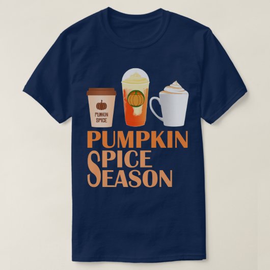 Pumpkin Gewürz-Kaffee Latumn Herbst Saison Coff T-Shirt (Design vorne)