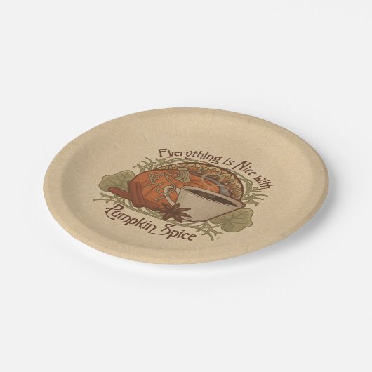 Pumpkin Gewürz-Kaffee-Party Teller (Schrägansicht)