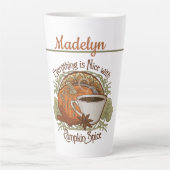Pumpkin Gewürz Kaffee Vintag Vibe Personalisiert Milchtasse (Vorderseite)