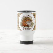 Pumpkin Gewürz Kaffeekunst und Herbst Blätter Must Reisebecher (Mittel)