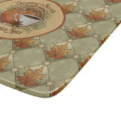 Pumpkin Gewürz Kaffeekunst und Herbst Blätter Must Schneidebrett (Ecke)