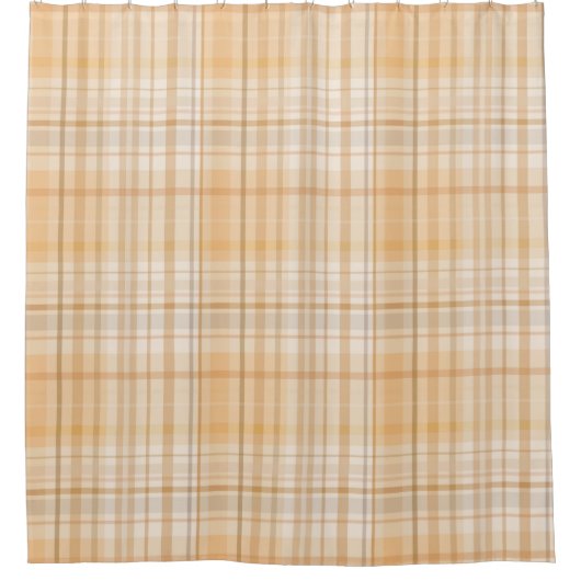 Pumpkin Gewürz Karierte Fall Pattern Duschvorhang (Vorderseite)