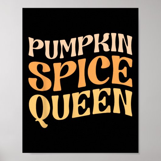 Pumpkin Gewürz Königin PSL Kaffee Lover Retro Fall Poster (Vorne)
