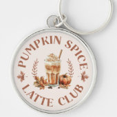 Pumpkin Gewürz Latte Club Herbst Herbst Schlüsselanhänger (Vorne)