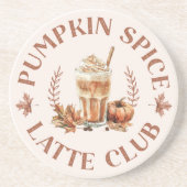Pumpkin Gewürz Latte Club Herbst Zitat Getränkeuntersetzer (Vorne)