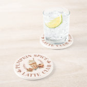 Pumpkin Gewürz Latte Club Herbst Zitat Getränkeuntersetzer (Seite)