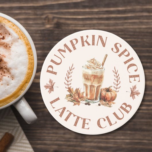 Pumpkin Gewürz Latte Club Herbst Zitat Getränkeuntersetzer