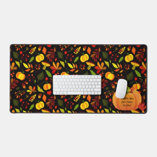 Pumpkin Gewürz Latte Custom Fall Herbst Herbst Schreibtischunterlage (Tastatur & Maus)