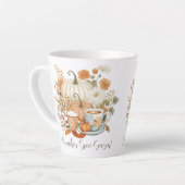 Pumpkin Gewürz Latte Fall Florale Herbst Blätter Milchtasse (Linke Ecke)