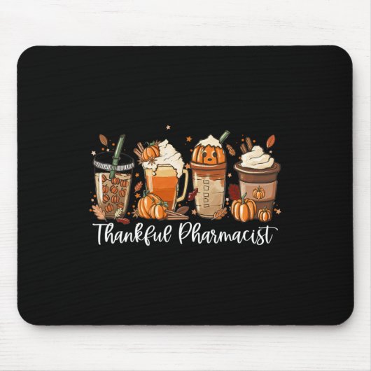 Pumpkin Gewürz Latte Fall Kaffee Lover Dank Pha Mousepad (Vorne)