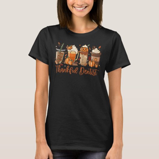 Pumpkin Gewürz Latte Fall Kaffee One dankbar Den T-Shirt (Vorderseite)