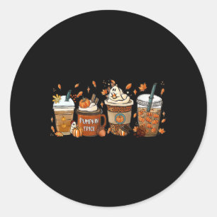 Pumpkin Gewürz Latte Fall Kaffee Pumpkin Gewürz al Runder Aufkleber