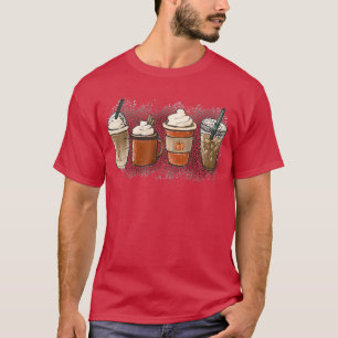 Pumpkin Gewürz Latte Fall Kaffee warm gemütliche H T-Shirt