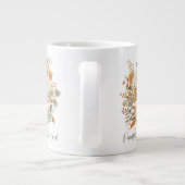 Pumpkin Gewürz Latte Fall Leaf Floral Jumbo-Tasse (Rückseite)