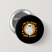 Pumpkin Gewürz Latte Fall Vibe Halloween Basic-Spa Button (Vorne & Hinten)