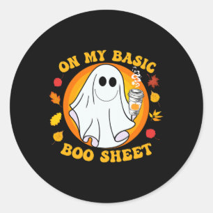 Pumpkin Gewürz Latte Fall Vibe Halloween Basic-Spa Runder Aufkleber