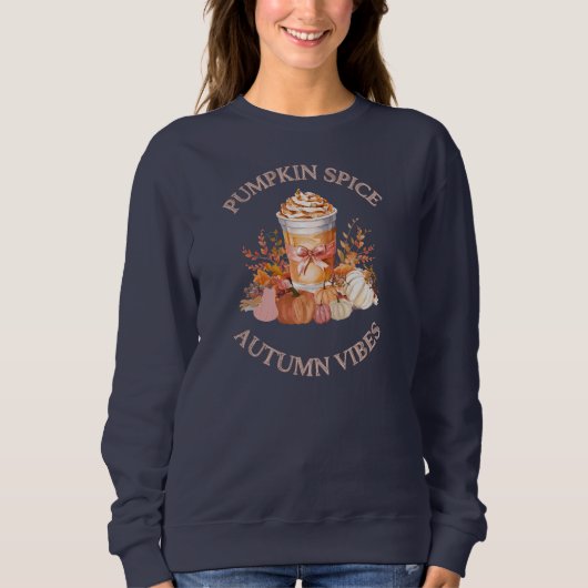 Pumpkin Gewürz Latte Gemütliche Herbstkürbis Saaso Sweatshirt (Vorderseite)