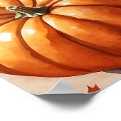 Pumpkin Gewürz Latte Herbstmauer Décor Poster (Ecke)