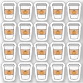 Pumpkin Gewürz Latte Kaffee Cups Erntedank Fall Aufkleber (Vorderseite)