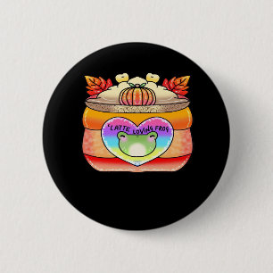 Pumpkin Gewürz Latte Love Frog Button
