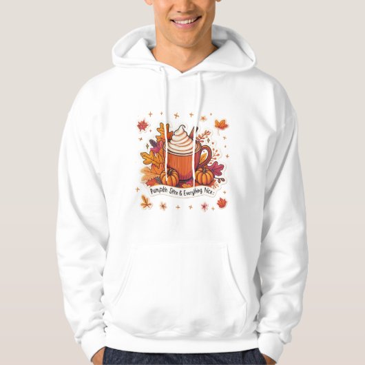 Pumpkin Gewürz Latte Vibes Gemütlicher Herbstkaffe Hoodie (Vorderseite)