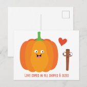 Pumpkin Gewürz-Liebe Niedlicher Fall Postkarte (Vorne/Hinten)