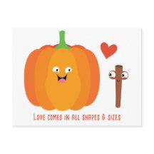 Pumpkin Gewürz-Liebe Niedlicher Fall Postkarte