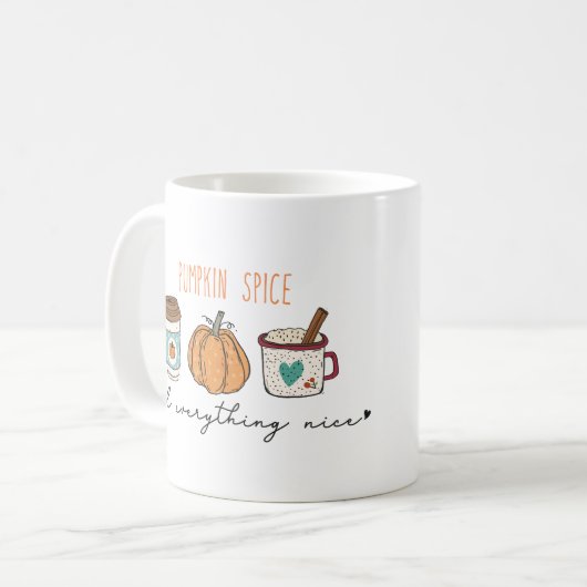 Pumpkin Gewürz Personalisiert Kaffeetasse (Vorderseite Links)