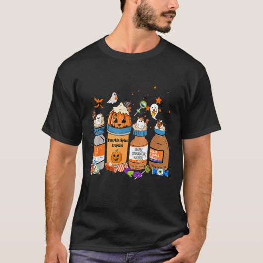 Pumpkin Gewürz Propofol Ativan Versed Haldol Hallo T-Shirt (Vorderseite)