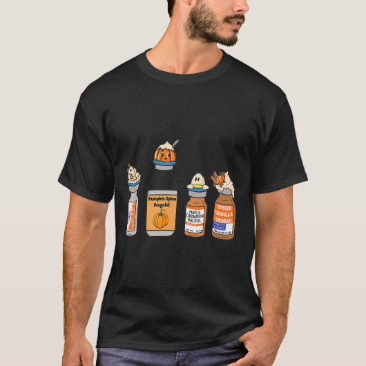 Pumpkin Gewürz Propofol Ativan Versed Haldol Nurse T-Shirt (Vorderseite)