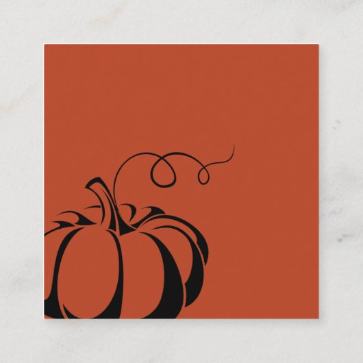 Pumpkin-Gewürz-QR-Code Begleitkarte (Rückseite)