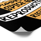 Pumpkin Gewürz Reproduktionsrechte Pro Wahl Frau Poster (Ecke)