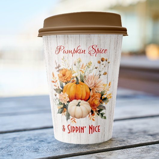 Pumpkin Gewürz & Sippin' Nice - Fall Pappbecher