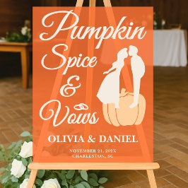 Pumpkin Gewürz & Stimmen | Hochzeit im Herbst Will Acrylschild