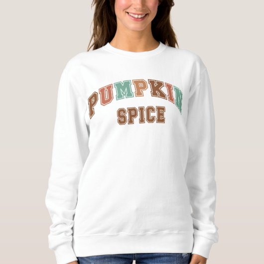 Pumpkin Gewürz Trendy Fall Varsity Sweatshirt (Vorderseite)