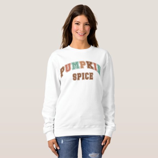 Pumpkin Gewürz Trendy Fall Varsity Sweatshirt (Vorne ganz)