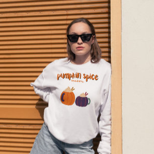 Pumpkin Gewürz trinkt niedlichen Kürbis für Herbst Sweatshirt