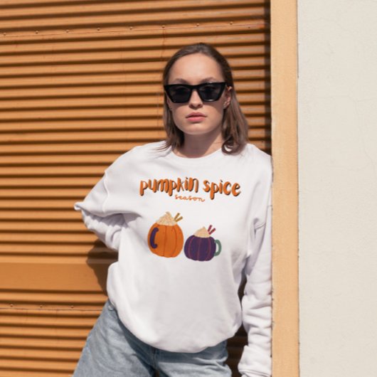Pumpkin Gewürz trinkt niedlichen Kürbis für Herbst Sweatshirt