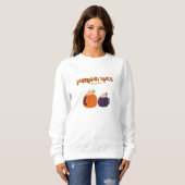 Pumpkin Gewürz trinkt niedlichen Kürbis für Herbst Sweatshirt (Vorne ganz)