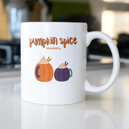 Pumpkin Gewürz trinkt niedlichen Kürbis für Herbst Tasse