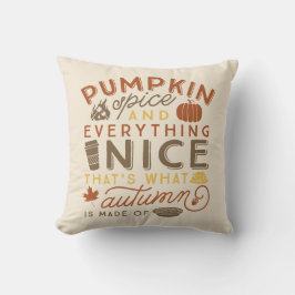 Pumpkin Gewürz Typografisches Herbstwirbelkissen Kissen