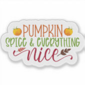 Pumpkin Gewürz und alles Gute Aufkleber (Vorderseite)